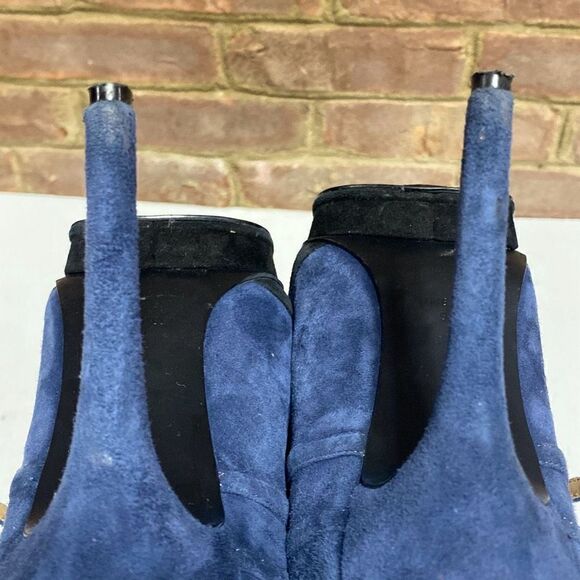 Nine West Nwargile Navy & Black Suede Platform Stiletto Heels Size 9.5 - Picture 9 of 9